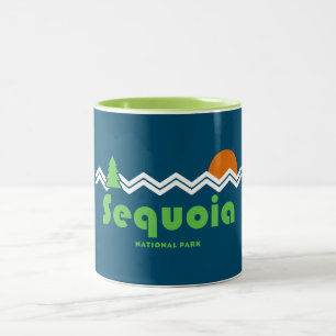 Caneca De Café Em Dois Tons Retro do Parque Nacional Sequoia
