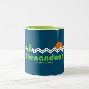 Caneca De Café Em Dois Tons Retro do Parque Nacional Shenandoah