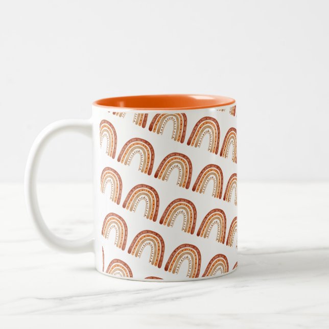 Caneca De Café Em Dois Tons Retro Rainbow Mug (Esquerda)