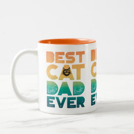 Caneca De Café Em Dois Tons Retro Vintage Pôr do Sol Dia dos Pais Melhor Pai d