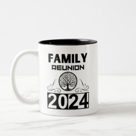 Caneca De Café Em Dois Tons Reunião Familiar 2024 Reunindo Famílias
