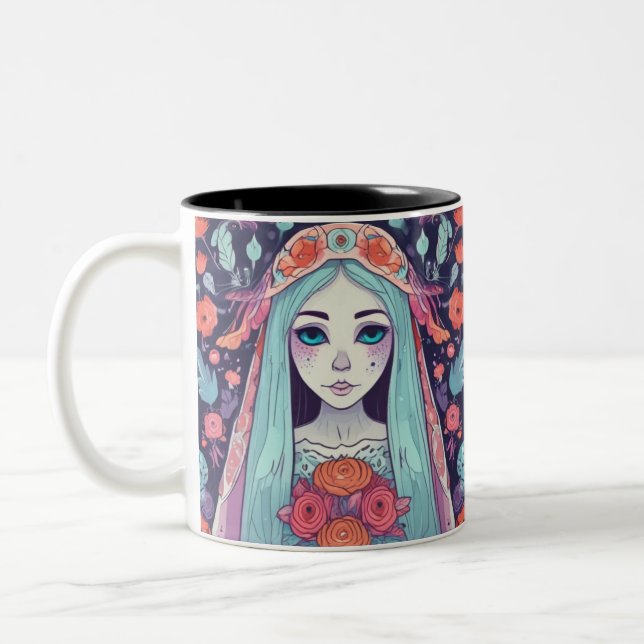 Caneca De Café Em Dois Tons Reverie Gothic Lovely Bride (Esquerda)