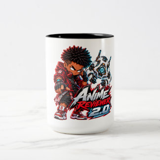 Caneca De Café Em Dois Tons Revisor de Anime 2.0 Rei Anime Boss
