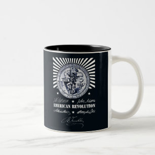 Caneca De Café Em Dois Tons Revolução Americana Alexander Hamilton Washingto