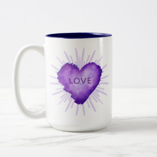 Caneca De Café Em Dois Tons Revolução Roxa com AMOR
