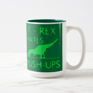 Caneca De Café Em Dois Tons REX de T DEIA o design engraçado de Dino dos