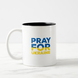 Caneca De Café Em Dois Tons Reze Pela Ucrânia