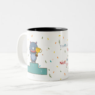 Caneca De Café Em Dois Tons Rhino ganhou o Poster Race Inspirational Quote