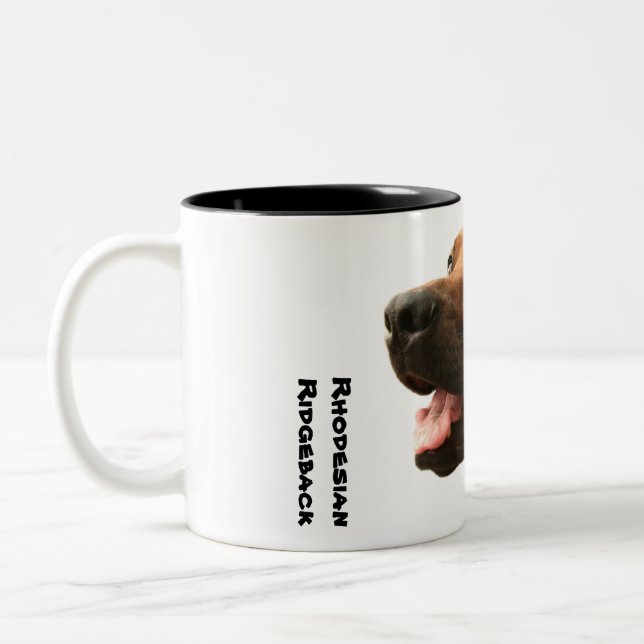 Caneca De Café Em Dois Tons Rhodesian Ridgeback (Esquerda)