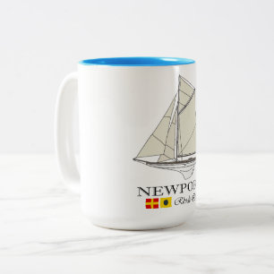 Caneca De Café Em Dois Tons RI (Newport RI)