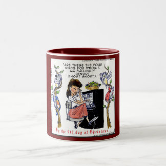 Caneca De Café Em Dois Tons Rick London Ernestine Calling Birds Natal