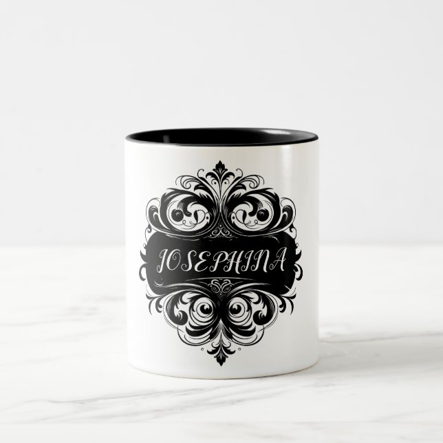 Caneca De Café Em Dois Tons Rico Personalizado Mug (Centro)