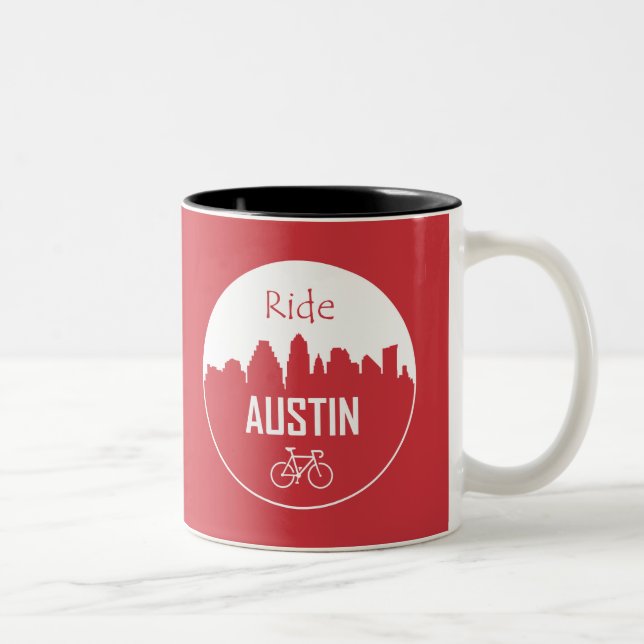Caneca De Café Em Dois Tons Ride Austin (Direita)