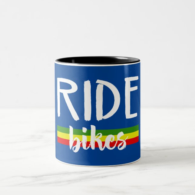 Caneca De Café Em Dois Tons Ride Bikes (Centro)