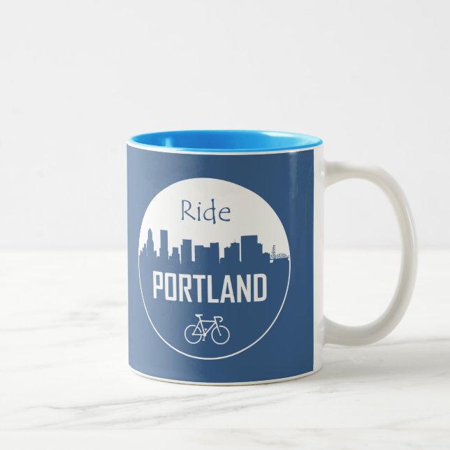 Caneca De Café Em Dois Tons Ride Portland (Direita)