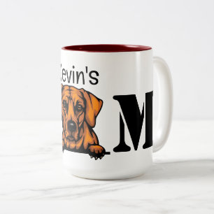 Caneca De Café Em Dois Tons Ridgeback Ridgeback Personalizou a mãe