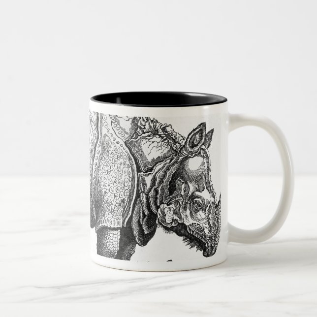 Caneca De Café Em Dois Tons Rinoceronte, 'de Historia Animalium (Direita)