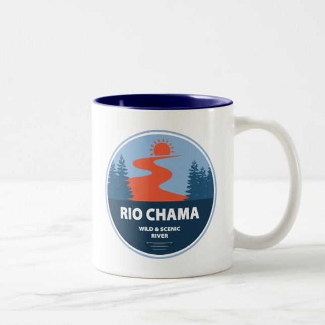 Caneca De Café Em Dois Tons Rio Chama Wild e Rio Cênico Novo México (Direita)