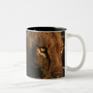 Caneca De Café Em Dois Tons Rio de Khwai, reserva dos animais selvagens de