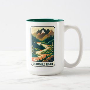 Caneca De Café Em Dois Tons Rio Eightmile Connecticut Cores