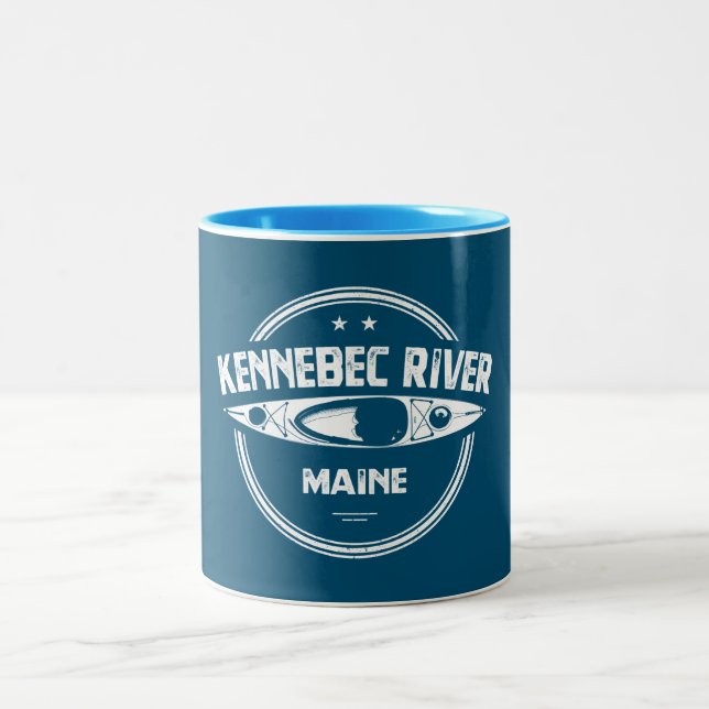 Caneca De Café Em Dois Tons Rio Kennebec, Maine (Centro)