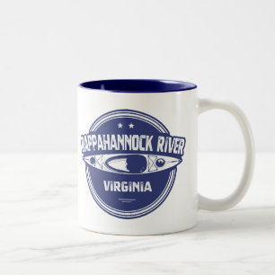 Caneca De Café Em Dois Tons Rio Rappahannock, Virgínia