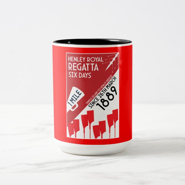 Caneca De Café Em Dois Tons Rio Thames Regatta (Centro)
