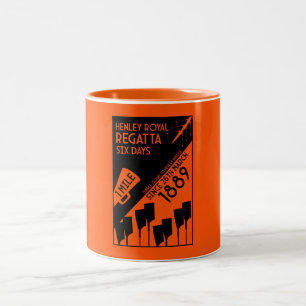 Caneca De Café Em Dois Tons Rio Thames Regatta - Estilo Retro Vintage Retro Re