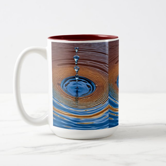 Caneca De Café Em Dois Tons Ripple of Serenity (Esquerda)