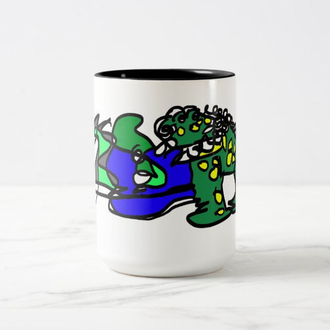 Caneca De Café Em Dois Tons Ritmo de crocodilo (Centro)