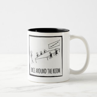 Caneca De Café Em Dois Tons Ritmo em torno da caneca
