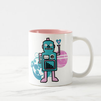 Caneca De Café Em Dois Tons Riyah-Li projeta o robô