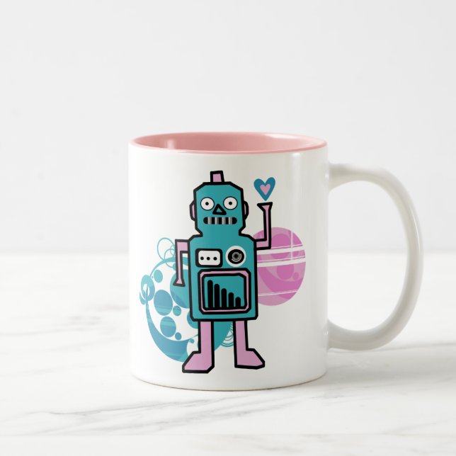 Caneca De Café Em Dois Tons Riyah-Li projeta o robô (Direita)