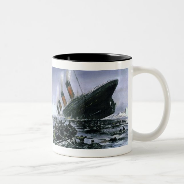 Caneca De Café Em Dois Tons RMS de naufrágio titânico (Direita)