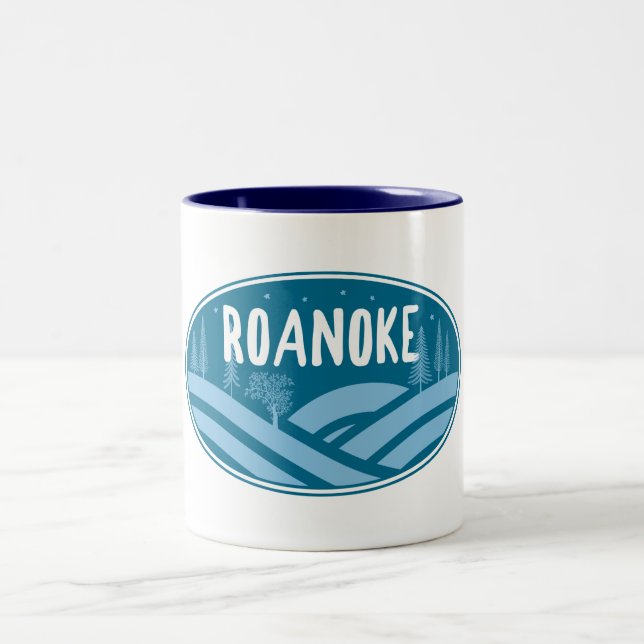 Caneca De Café Em Dois Tons Roanoke Virginia Outdoor (Centro)