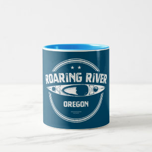 Caneca De Café Em Dois Tons Roaring River Oregon Kayak