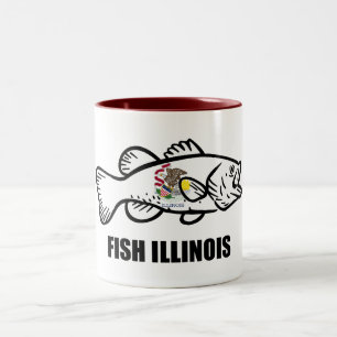 Caneca De Café Em Dois Tons Roba de Peixe Illinois Bass