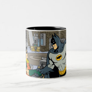 Caneca De Café Em Dois Tons Robin E Batman Handshake