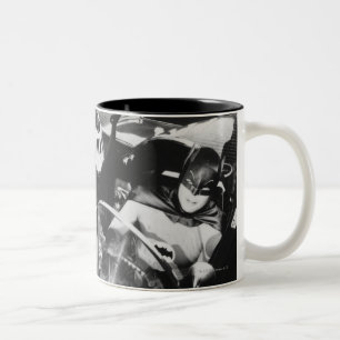 Caneca De Café Em Dois Tons Robin e Batman no Batmobile
