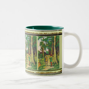 Caneca De Café Em Dois Tons Robin Hood e John pequeno