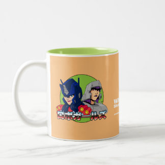 Caneca De Café Em Dois Tons Robo-Girls Mug n.o 3