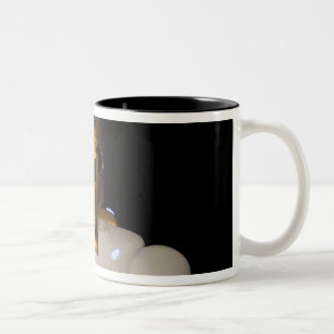 Caneca De Café Em Dois Tons Robonaut 2, uns dexterous, hel do astronauta do