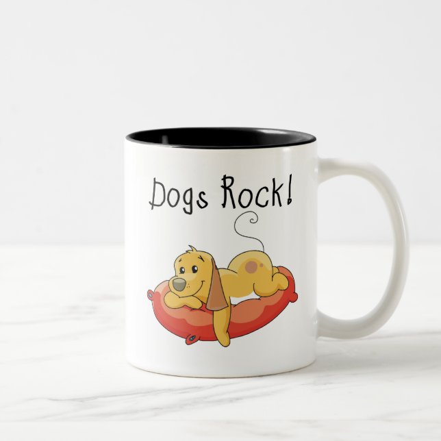 Caneca De Café Em Dois Tons Rocha dos cães (Direita)