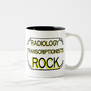 Caneca De Café Em Dois Tons Rocha dos Transcripcionistas Radiológicos