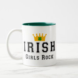 Caneca De Café Em Dois Tons Rocha irlandesa das meninas