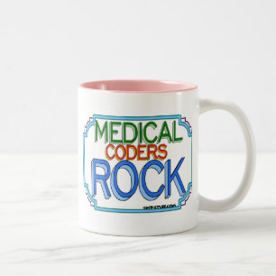 Caneca De Café Em Dois Tons Rocha médica dos codificadores