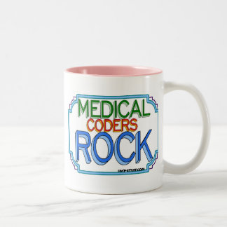 Caneca De Café Em Dois Tons Rocha médica dos codificadores