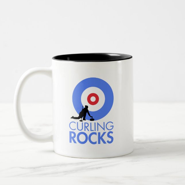 Caneca De Café Em Dois Tons Rochas Curling (Esquerda)