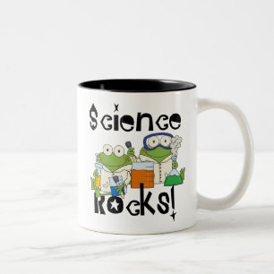 Caneca De Café Em Dois Tons Rochas da ciência dos sapos