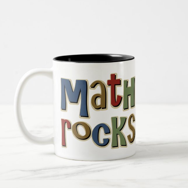 Caneca De Café Em Dois Tons Rochas da matemática (Esquerda)